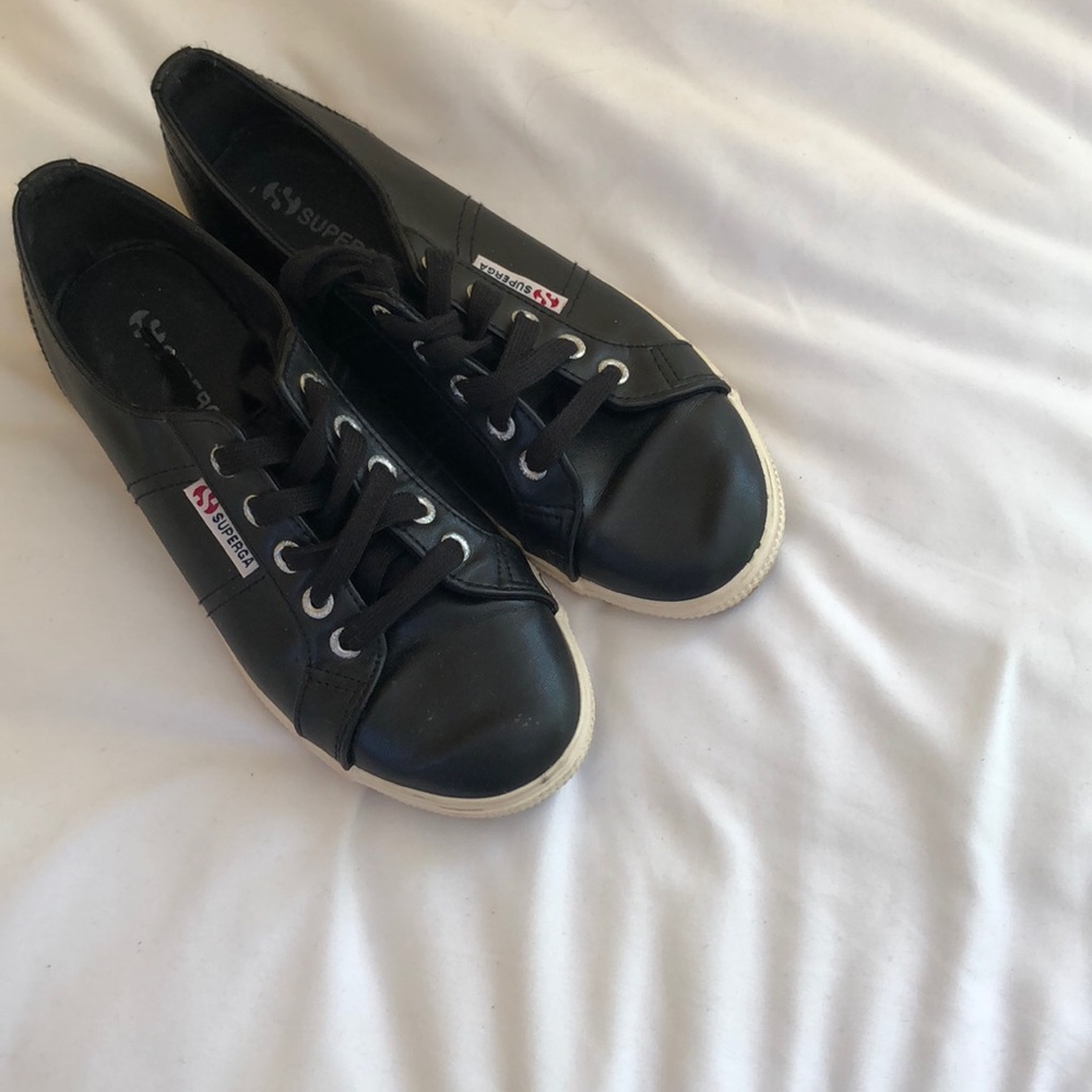 Black Superga sneakers